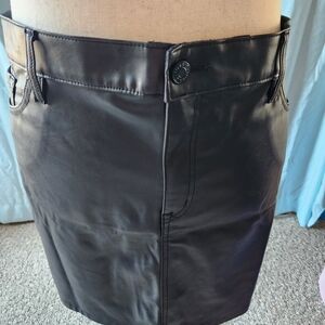 Torrid Black Faux Leather Pencil Skirt